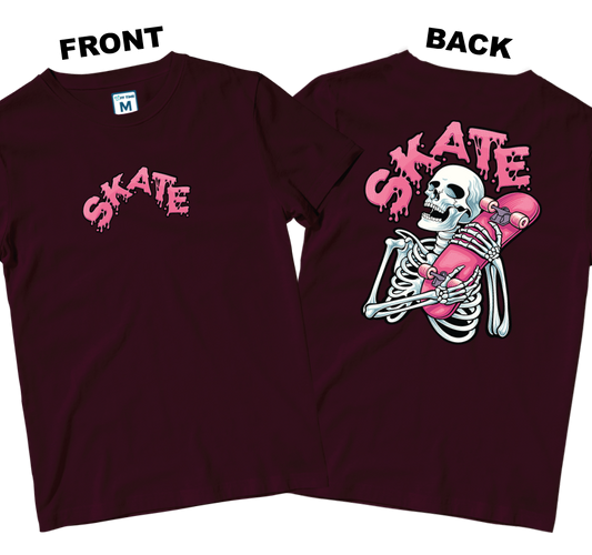 Cotton Shirt: Skeleton Skate (Front and Back)