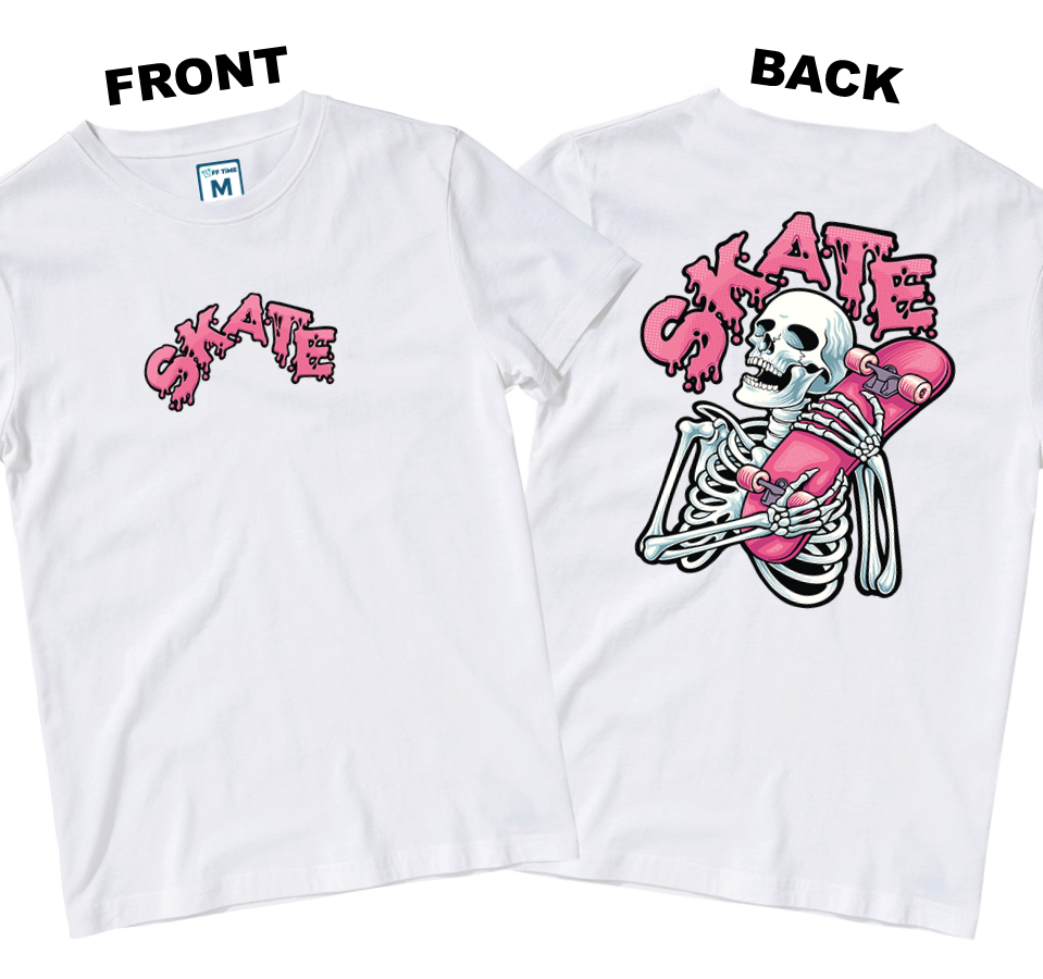 Cotton Shirt: Skeleton Skate (Front and Back)