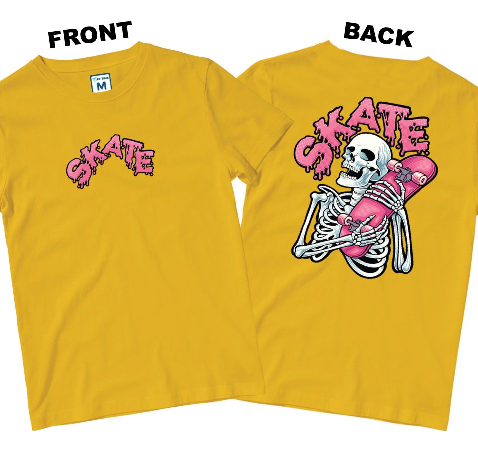 Cotton Shirt: Skeleton Skate (Front and Back)