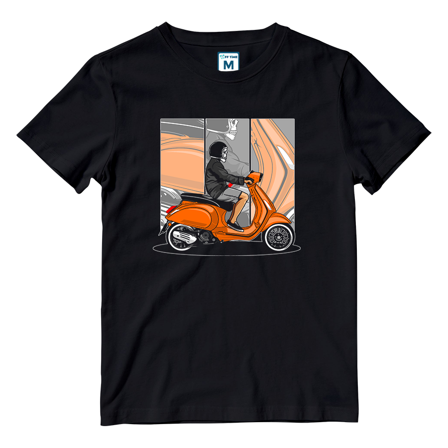 Cotton Shirt: Skull Scooter