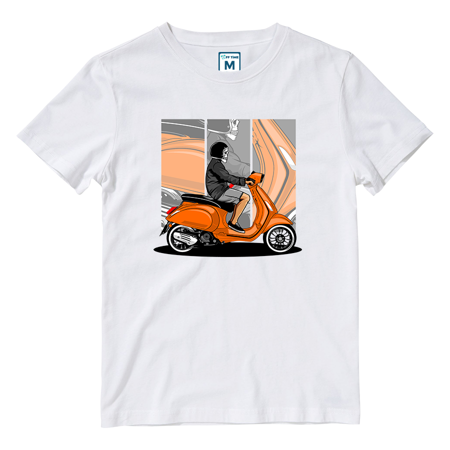 Cotton Shirt: Skull Scooter