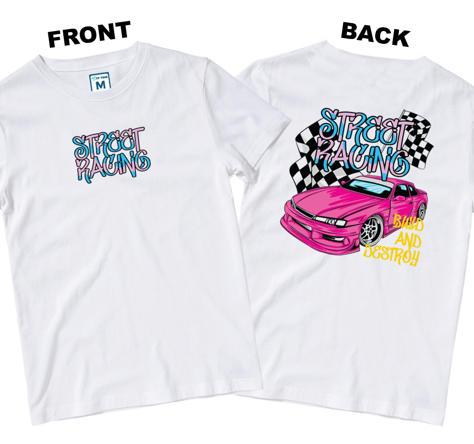 Cotton Shirt: Street Racing (Front and Back)