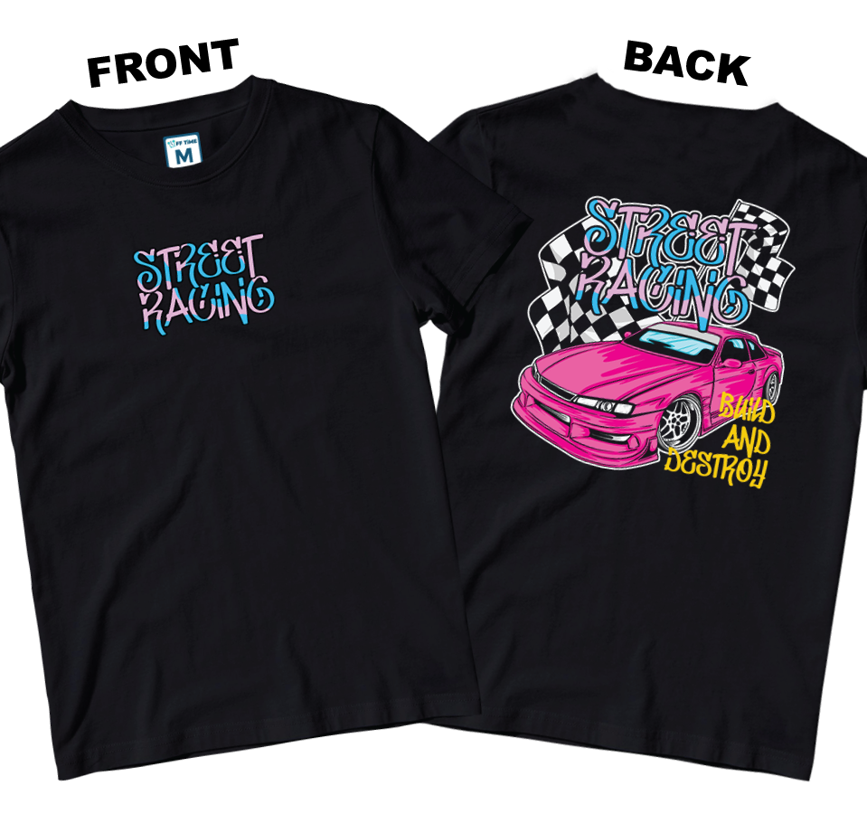 Cotton Shirt: Street Racing (Front and Back)