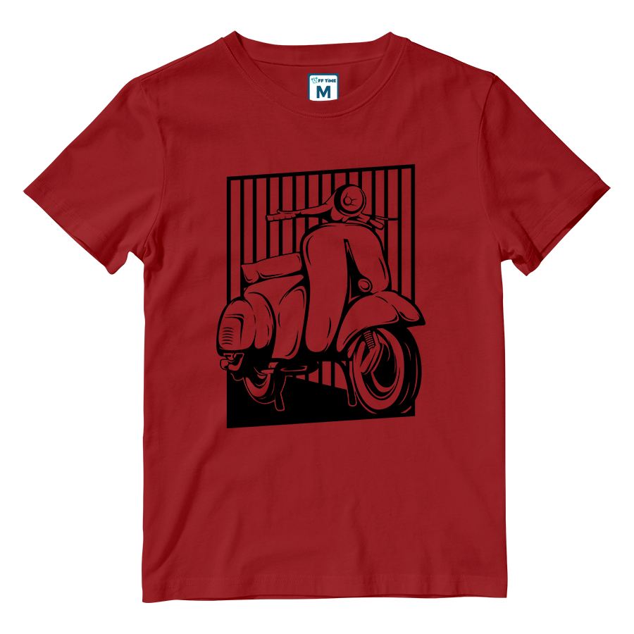 Cotton Shirt: Vespa Outline