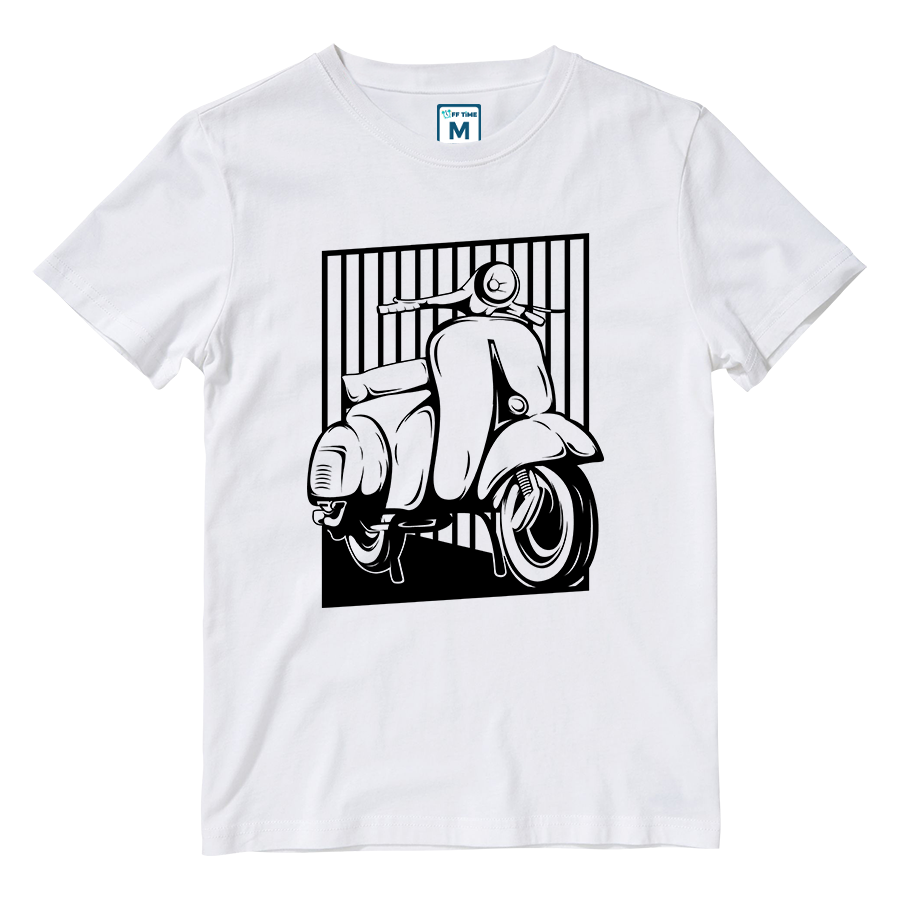 Cotton Shirt: Vespa Outline